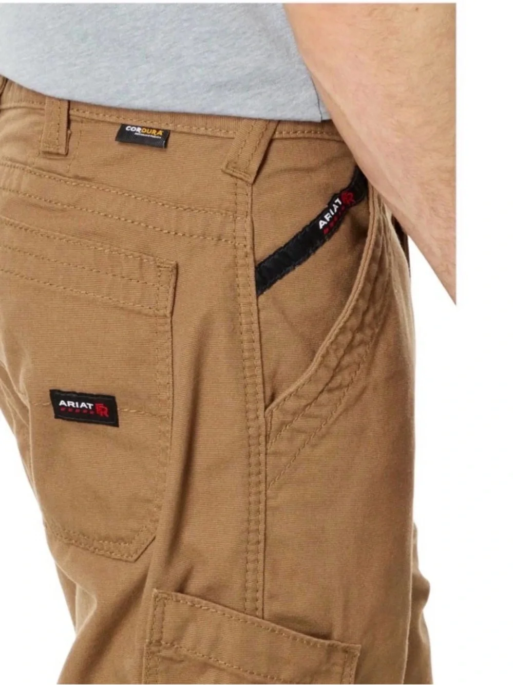 Ariat FR CAT2 Flame resistant Men's Cargo Pants in Brown Tan